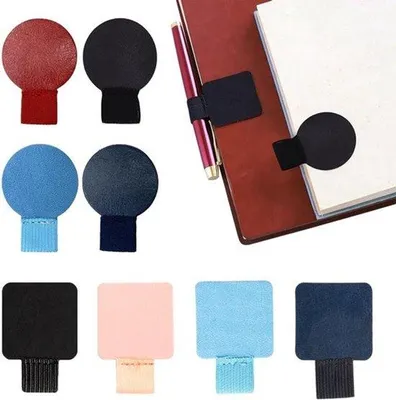 Productafbeelding van Elastische lederen pennenhouder voor notebooks en meer