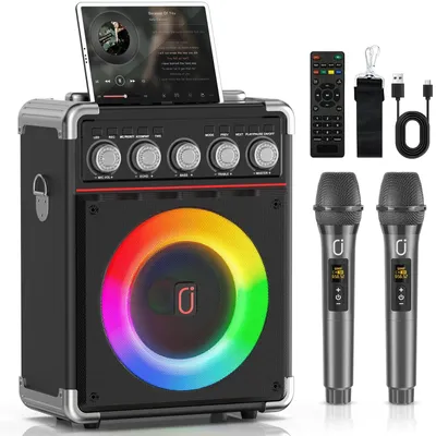 Immagine prodotto di Sistema microfonico wireless, connettività Bluetooth, effetti luminosi a LED, TX05
