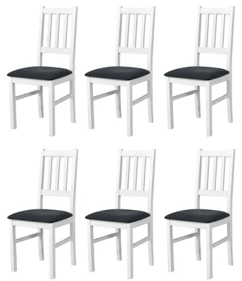 Obrázek produktu pro ESSZIMMERSTUHL - Sada 6 jídelních židlí Bos 4, bílá, styl "hygge", model 96