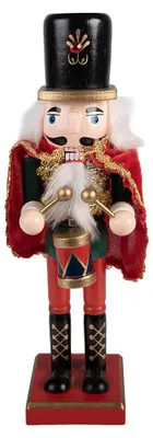 Productafbeelding van Clayre & Eef kerstdecoratie: notenkraker, 7x6x25 cm, rood, hout
