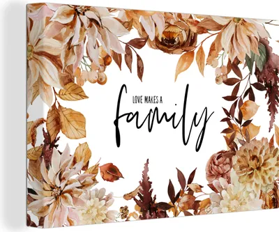 Zdjęcie produktu dla OneMillionCanvasses® - Obrazy na płótnie - 140x90 cm, Miłość tworzy rodzinę - Cytaty - Przysłowia, Dekoracja ścienna - Zdjęcie na płótnie - Obraz na płótnie