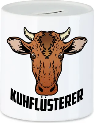 Produktbild von Kuhflüsterer Spardose Kuh-Fans Kuh-Liebhaber Milchkuh Landwirt Geschenkidee