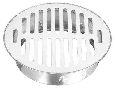 Obrázek produktu pro Podlahový odtok pro sprchu, 145 mm, plochý nerezový kryt, ochrana proti ucpávání pro koupelnu, sprchu, kuchyň, balkon