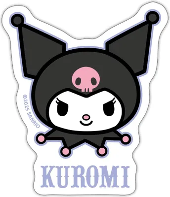 Produktbild von Spreadshirt Kuromi Portrait Sticker Aufkleber, 10 x 10 cm, Mattweiß