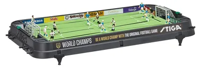Produktbild von World Champs Fussball Klassischer Tischkicker Retro Vintage für 2 Spieler Schwarz Grün