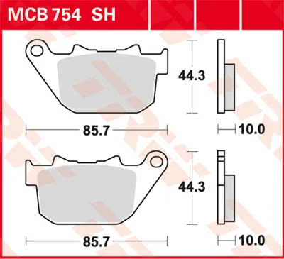 Obrázek produktu pro TRW Brzdová destička Trw Sinter Mcb 754 Sh