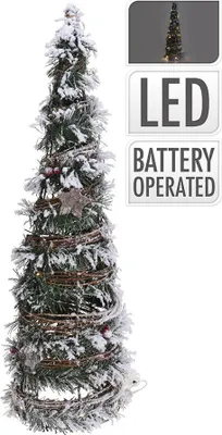 Image de Sapin Rotin Led 60cm Décoration Lumineuse En Rotin - Générique