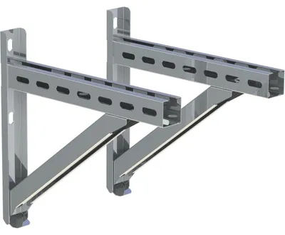 Produktbild von Jeremias DW-ECO 2.0 Wandstütze Querträger Typ I 350mm Edelstahl doppelwandiges Abgassystem stabil und langlebig für Außenwandmontage Schornsteinbefestigung