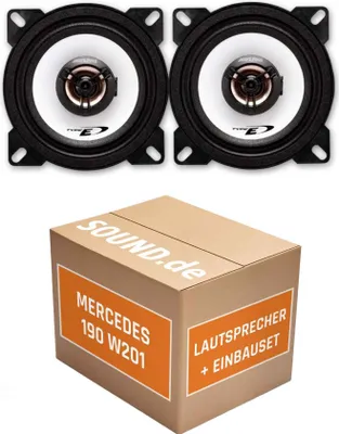Produktbild von Lautsprecher Boxen Einbaupaket vorne Alpine SXE-1025S passend für Mercedes 190 W201 | 2x Tief-Mitteltöner mit integriertem Hochtöner 180W MAX