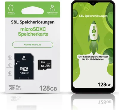Produktbild von microSD Speicherkarte S&L für Xiaomi Mi 9 Lite - Speicherkapazität: 128 GB
