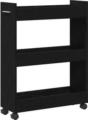 Obrázek produktu pro vidaXL Skříň s kolečky vzhled černého dubu 60 x 22 x 79 cm