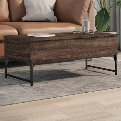 Produktbild von Couchtisch Braun Eichen-Optik 100x50x40 cm Holzwerkstoff Metall 845380