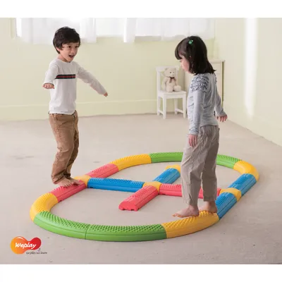 Produktbild von Weplay KT0002-020 Balancierpfad, gerade & gebogen, bunt, 20-teilig (1 Set)