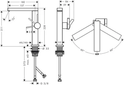 Produktbild von Einhebel-Waschtischmischer Fine Tecturis E ComfortZone 210, CoolStart mattweiß mattweiß