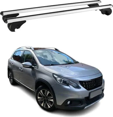 Image de Barres de toit Transversales pour Peugeot 2008 2013-2020 Aluminium Argent