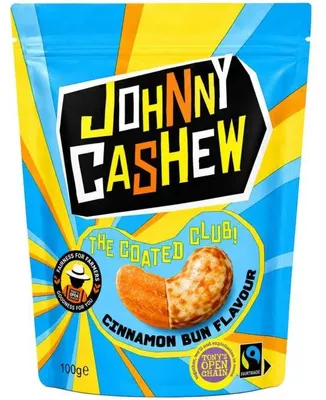 Produktbild von Johnny Cashew Zimt-Schnecken Geschmack 100g – Knusprige Cashewkerne mit Zimtaroma