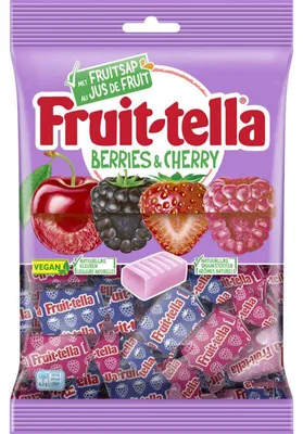 Produktbild von Fruittella Berries & Cherry Fruchtgummi 200g – Fruchtige Kaubonbons ohne Farbstoffe