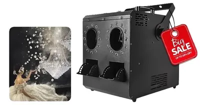 Obrázek produktu pro Stroj na vytváření kouřových bublin, vodotěsný, dálkové ovládání DMX, (nový) 1500W, 2 trysky