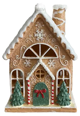 Immagine prodotto di Clayre & Eef, casetta di pan di zenzero, colore marrone, plastica