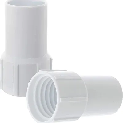 Imagen del producto de Conectores para manguera de 1-1/2 pulgadas, brida roscada, 2 unidades, para mangueras de piscina