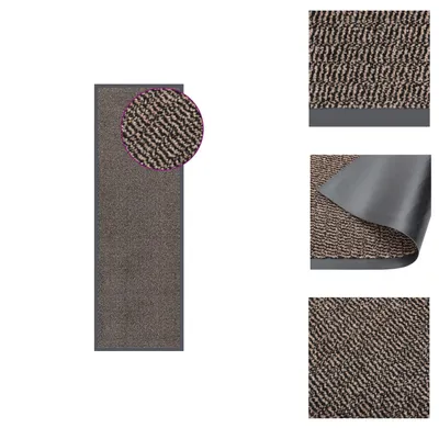 Image de vidaXL Tapis de sol tufté 60x180 cm Marron foncé - Paillassons