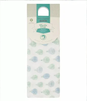 Produktbild von Sense Organics Musselin Babydecke Mulltuch Stilltuch Heißluftballons