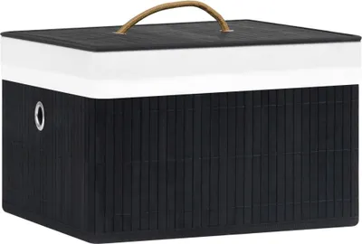 Obrázok produktu pre vidaXL Bambusové úložné boxy 4 ks čierne