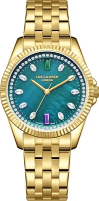 Produktbild von Damenarmbanduhr LEE COOPER LC08033.170 grünen Modeuhr als Geschenk