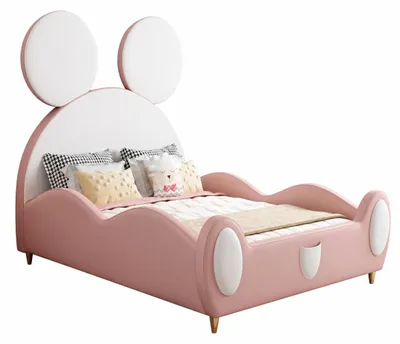 Produktbild von Weiß-rosa Kinderbett mit Seitengittern für Mädchen hochwertig