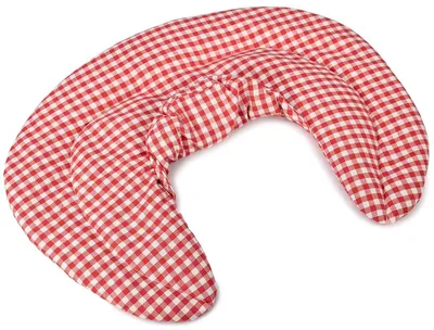 Produktbild von Nackenhörnchen mit Stehkragen - Kirschkernkissen - Nacken-Kissen Wärmekissen - 2 in 1 - Wärme und Kälte möglich - Kissen Kirschkern, rot-weiß