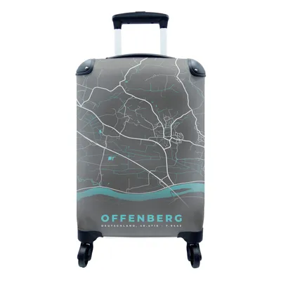 Produktbild von MuchoWow® Koffer Handgepäck Trolley Rollkoffer Kleine Reisekoffer mit 4 Rollen - Stadtplan - Offenberg - Deutschland - Karte - Cabin Size < 55x40x23 cm & 55x40x20 cm - Fotokoffer - Kabinenkoffer - Boardgepäck - Reise-Box - Reisekoffer - Reisegepäck - Koffer mit Bild - Trolley für Kinder