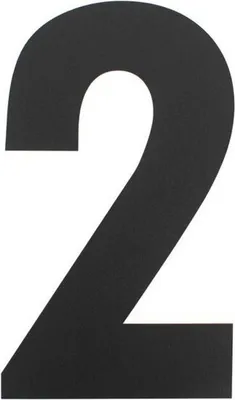 Produktbild von Hausnummer 2 XXL 500x2mm Edelstahl mattschwarz