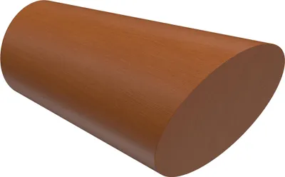 Produktbild von Interdeco Endstücke / Zierabschlüsse für Gardinenstangen mit 20 mm Ø Kirschbaum, Typ Bero (Konus Schräge), Pack. 2 Stück