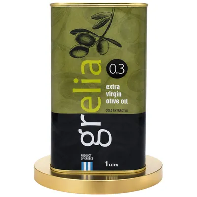 Zdjęcie produktu dla Grecka oliwa z oliwek Extra Virgin z Krety- Grelia 0,3% 1 L puszka