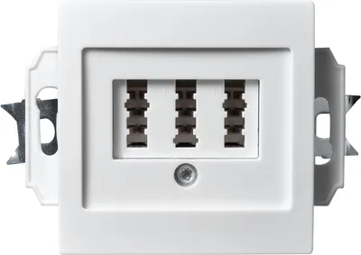 Produktbild von TAE-NFN-Anschlussdose McPower "Flair", UP, weiß, matt, 3x 6-polig