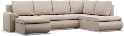 Produktbild von U-Sofa mit Schlaffunktion Foresta, Ottomane, Beige