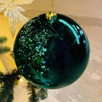 Obrázek produktu pro DECOLED Plastová koule, pr. 20 cm, paví zelená, lesklá, UV