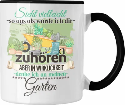 Produktbild von Trendation - Gärtner Geschenk Tasse Hobbygärtner Liebhaber Geschenkidee Lustiger Spruch (Schwarz)