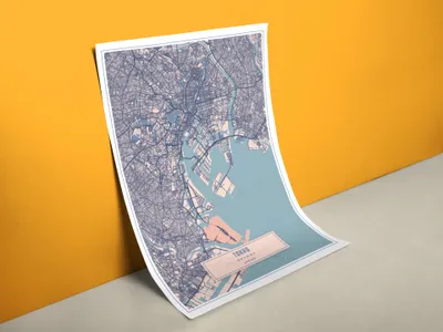Produktbild von Stadtplan Tokio Poster | Größe in cm: 50 x 70
