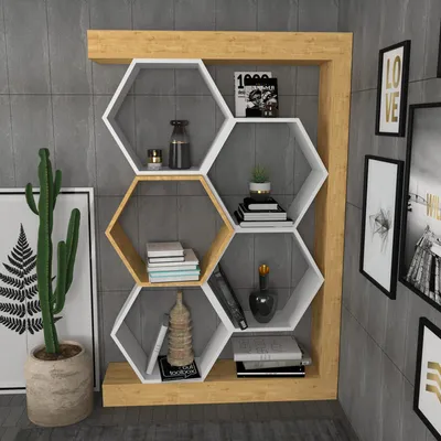 Produktbild von Skye Decor, Artemis - Oak, White, Bücherregale, Eiche, 90 x 140 x 24,6 cm