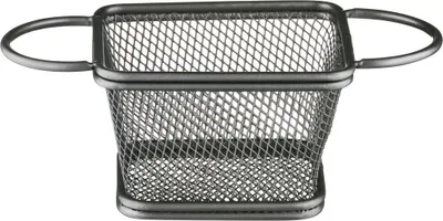 Produktbild von Servier-Frittierkorb eckig - 100x80x70mm - schwarz