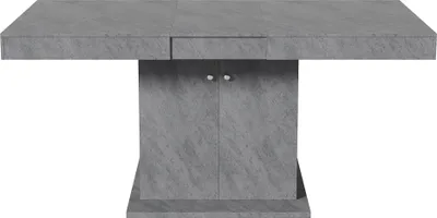 Produktbild von Flieks Ausziehbarer Esstisch Küchentisch mit Schrank, Rechteckig Esszimmertisch mit Stauraum, Ausziehbar Dehnbar Tisch, 140/180x80x76cm, Grau