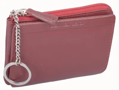 Produktbild von Echt Leder Schlüsseltasche rot mit 2 Ringen