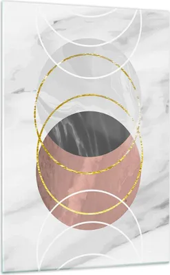 Produktbild von Bilder auf glas - Einteilig - Abstraktion Formen Stück - 70x100cm - Glasbilder - Wandbilder - Bilder - zum Aufhängen bereit - Wanddekoration aus Glas - Glas Bilder - Wandbild auf Glas - GPA70x100-4935