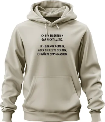Zdjęcie produktu dla Nie jestem zabawny tylko wredny Sarkastyczny bezczelny humor Ironia Bluza z kapturem Uni , Nature, S