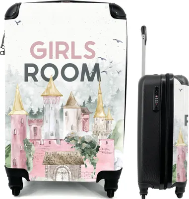 Produktbild von MuchoWow® MuchoWow® Koffer Handgepäck Trolley Rollkoffer Kleine Reisekoffer mit 4 Rollen - Zitate - Mädchenzimmer - Sprichwörter - Mädchen - Baby - Mädchen - Cabin Size < 55x40x23 cm & 55x40x20 cm - F