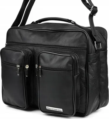 Produktbild von BELTIMORE große schwarze Herrentasche mit zwei Fächern