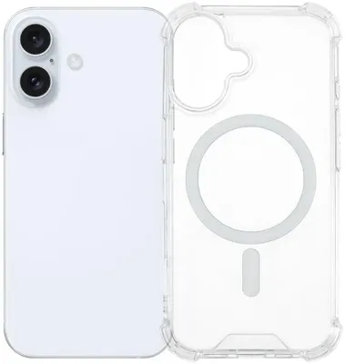 Immagine prodotto di Custodia MagSafe per Apple iPhone 16 - Cover posteriore Phonesta Shockproof - Trasparente