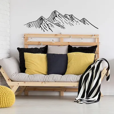 Bergsilhouette mit Gipfeln – Decords Wandtattoo, Produktansicht 1