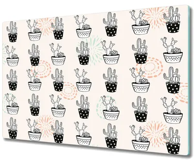 Produktbild von Glas Schneidebrett Herdabdeckplatten Schneideplatten - 80x52 cm - Topfkakteen